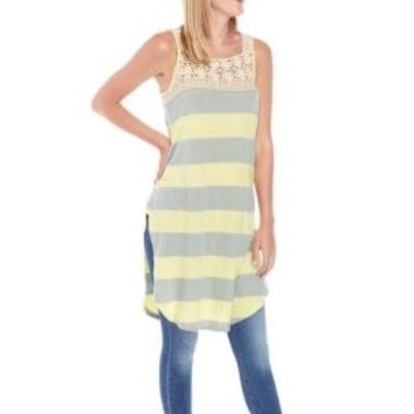 Free People Tops - Free People NWT Luca Crochet Stripe Tunic XS/S
